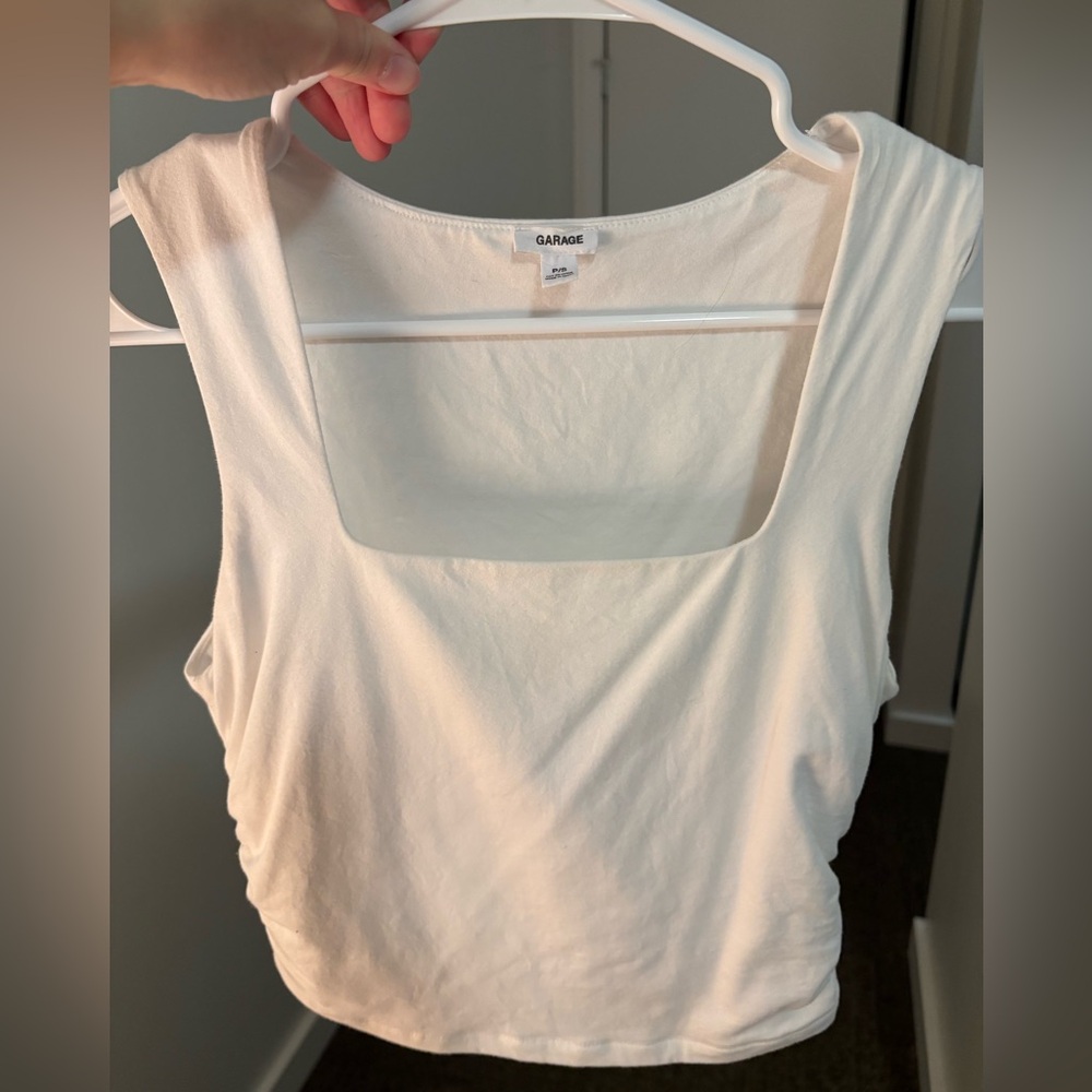 Garage Ivory Square Neck Tank Top